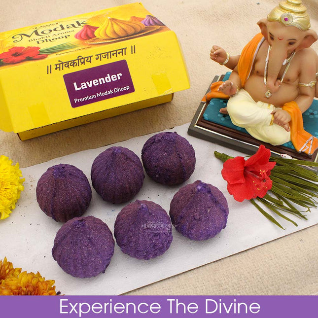 Traditional Modak Shape Dhoop for Lord Ganesha Festival Worship गणपती उत्सवासाठी खास  Premium Traditional Dhoop for Ganapati Sthapana, Bhajan, Kirtan, Aarti, Mandir Puja & Religious Ceremonies(Lavender)