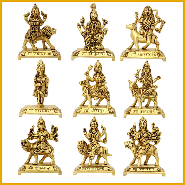 Navdurga Statues Idols, Nine Devi Murtis नवदुर्गा मूर्ती, नवदुर्गा देवी मूर्ती, नऊ देवींच्या मूर्ती, नवदुर्गा प्रतिमा,