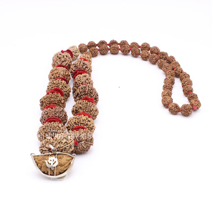 Powerful 1-14 Mukhi Rudraksha Siddha Mala with Ganesh and Gaurishankar Pendants | Authentic Nepal Beads for Meditation & Protection