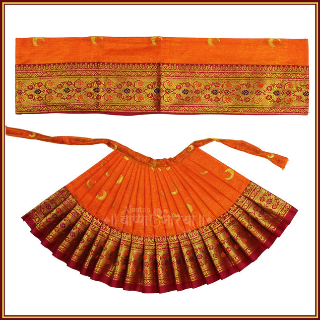 Maharani  Devi Mata Lakshmi Pujan Poshak | Kalash Sthapana & Margashirsh Puja Dress | Varalakshmi Devi Poshak for Navratri | Traditional Goddess Dress for Idol & Home Temple (7 Inch Poshak)