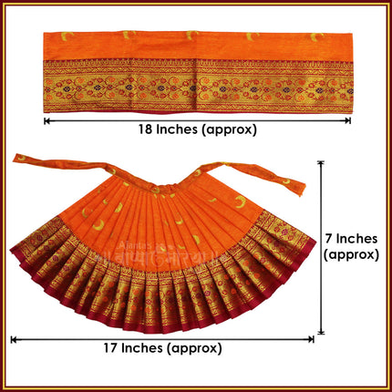 Maharani  Devi Mata Lakshmi Pujan Poshak | Kalash Sthapana & Margashirsh Puja Dress | Varalakshmi Devi Poshak for Navratri | Traditional Goddess Dress for Idol & Home Temple (7 Inch Poshak)