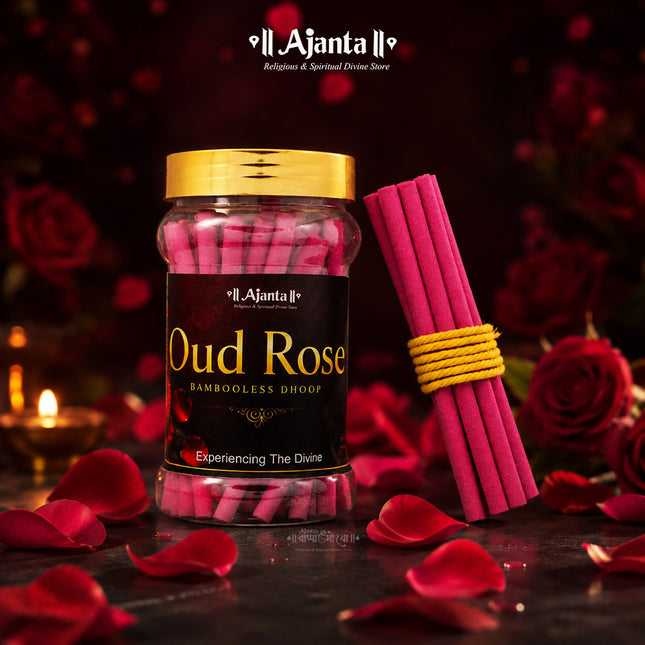 Oud Rose Bamboo-less Dhoop – Premium Rose Fragrance Dhoop Sticks