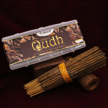 Premium Oudh Incense Sticks – Handcrafted Oud Agarbatti for Spiritual Vibes, Meditation & Prayer | Long Lasting Natural Fragrance