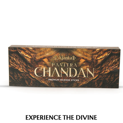 Pavitra Chandan – Handcrafted Sandalwood Incense Sticks | Long-Lasting Masala Agarbatti for Home, Temple & Yoga