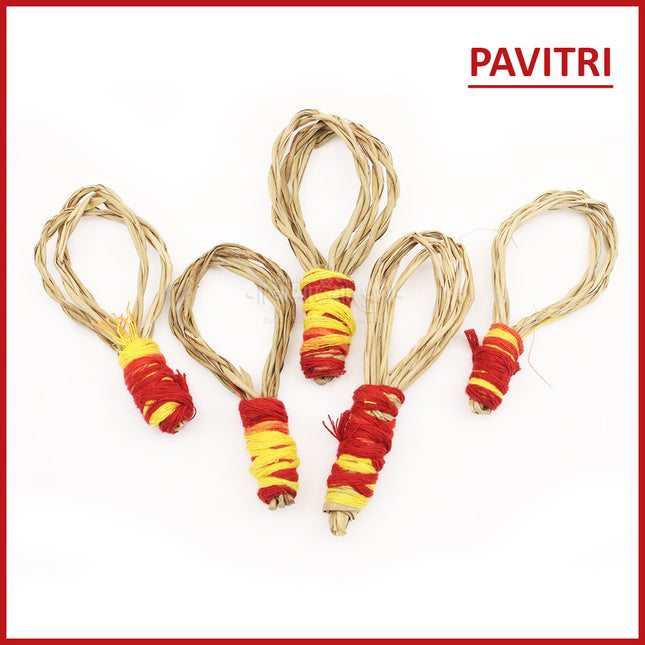 Natural Pavitra Kusha Grass Ring for Pooja | Sacred Darbha Grass Pavitri for Vedic Rituals, Havan, Yagna, Tarpan & Puja