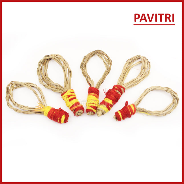 Natural Pavitra Kusha Grass Ring for Pooja | Sacred Darbha Grass Pavitri for Vedic Rituals, Havan, Yagna, Tarpan & Puja