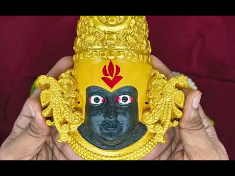Divine Kolhapuri Mahalakshmi Ambabai Mukhota | Real Look  Handcrafted Devi Face | Premium Polyfiber Mukhavata for Pooja and Spiritual Décor (8.5 Inch )