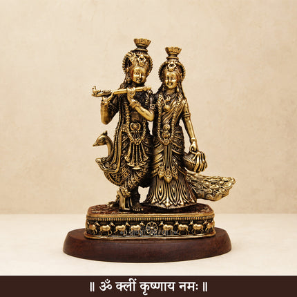 Radha Krishna Idol राधा कृष्ण मूर्ती | घरातील देवघर, मंदिर व पूजेसाठी सुंदर राधा-कृष्ण मूर्ती | आध्यात्मिक सजावट व शुभ भेट Handcrafted Divine Radha Krishna Murti for Home Mandir Temple & Pooja