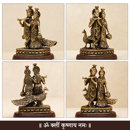 Radha Krishna Idol राधा कृष्ण मूर्ती | घरातील देवघर, मंदिर व पूजेसाठी सुंदर राधा-कृष्ण मूर्ती | आध्यात्मिक सजावट व शुभ भेट Handcrafted Divine Radha Krishna Murti for Home Mandir Temple & Pooja