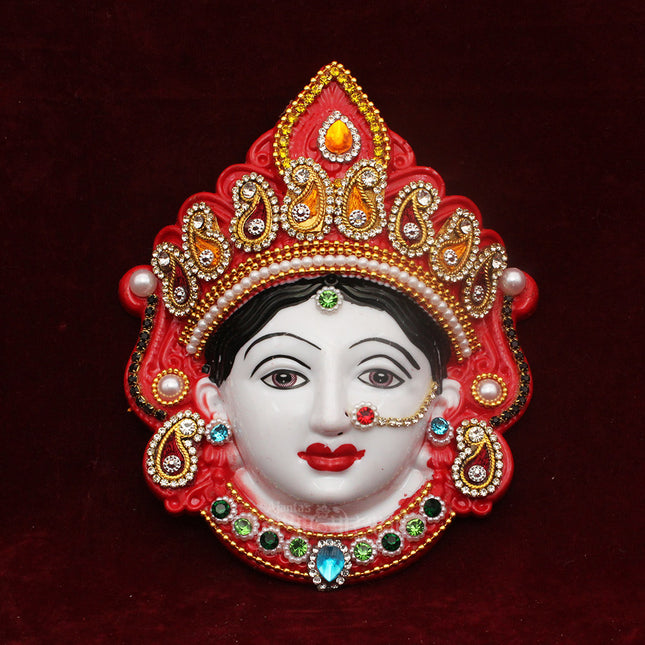 Mahalaxmi Face/Mukhota Polyfibre Goddess Mata Mahalakshmi-Laxmi Face Margashirsha MATA Mukhota Mahalaxmi Mukhota Devi Face