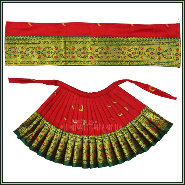 Maharani Mahalaxmi Devi Dress Yellow | 7 Inch Traditional Poshak for Devi Maa | Handcrafted Yellow Vastra for Navratri, Kalash Sthapana & Varalakshmi Puja