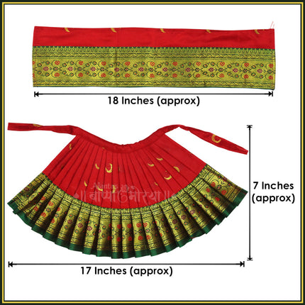 Maharani Mahalaxmi Devi Dress Yellow | 7 Inch Traditional Poshak for Devi Maa | Handcrafted Yellow Vastra for Navratri, Kalash Sthapana & Varalakshmi Puja