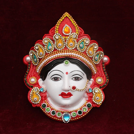 Blessed Margashirsh Mahalaxmi Devi Face Mukhota for Prosperity & Good Fortune Margashirsh Mahalaxmi Mata Face for Pooja Ghar, Mandir & Spiritual Rituals