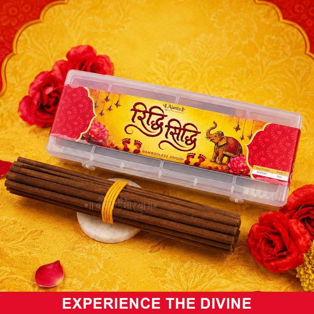 Riddhi Siddhi Premium Bambooless Dhoop Sticks – Divine Fragrance for Puja & Prayer