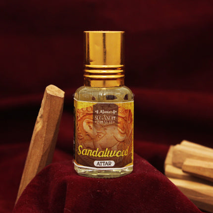 Pure Sandalwood Attar | Natural Long-Lasting Fragrance Oil for Pooja, Meditation & Spiritual Use