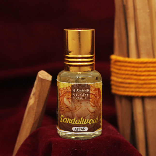 Pure Sandalwood Attar | Natural Long-Lasting Fragrance Oil for Pooja, Meditation & Spiritual Use