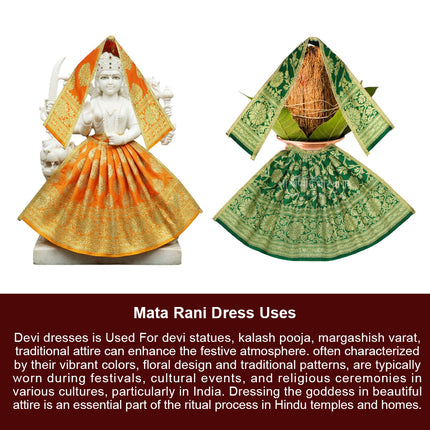 Devi Mata Laxmi Pujan Kalash Sthapana Margashirsh Puja  Navratri Traditional देवी वस्त्र, देवी पोशाख,देवीचे कपडेDress Poshak Designer Lehenga Patka (Set OF 6