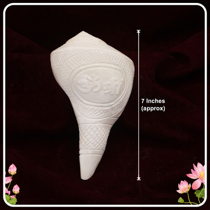 Om Shree Laxmi Devi Right Hand Shankh | Right Hand Shankh for Abhishek & Daily Puja | Auspicious Conch for Home Temple