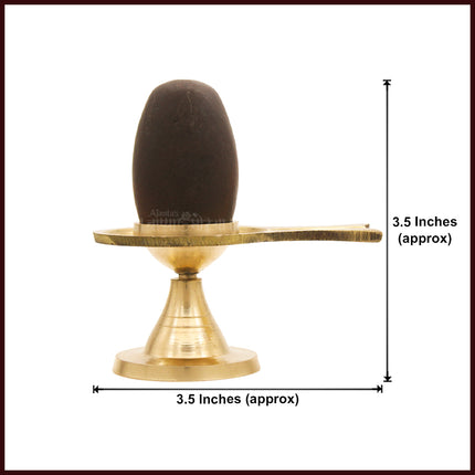 Narmada Shivling with Yonibase for Shiv Pujan & Abhishek | Natural Narmadeshwar Shivling for Home Temple & Spiritual Worship (Size -3)