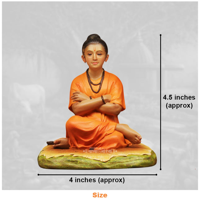 Shreepad Shri Vallabh Idol Murti श्री वल्लभ स्वामी प्रतिमा 4.5 Inch Elegant Devotional Statue for Peace & Blessing   Divine Sitting Statue for Home Temple & Pooja
