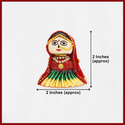 Lord Riddhi Siddhi Ganpati's Wife Idol for Home Temple, Navaratri, Diwali, Home Decoration Made of Supari(Betel Nuts) - Multicolor