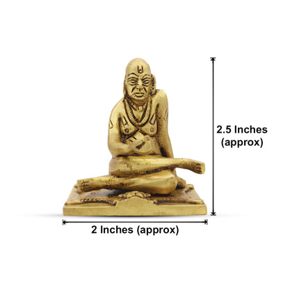 Shree Swami Samarth Idol – Rajadhiraj Yogiraj Swami Samarth Jagadguru Swami Samarth Akkalkot Swami Murti for Home Temple | Divine Spiritual Statue (2.5 INCH)