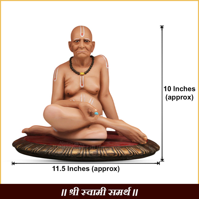 Shri Sachchidanand Swami Samarth Brahmandnayak Akkalkot Niwas Rajadhiraj Yogiraj  Divya Fiber Idols  (10 Inch )