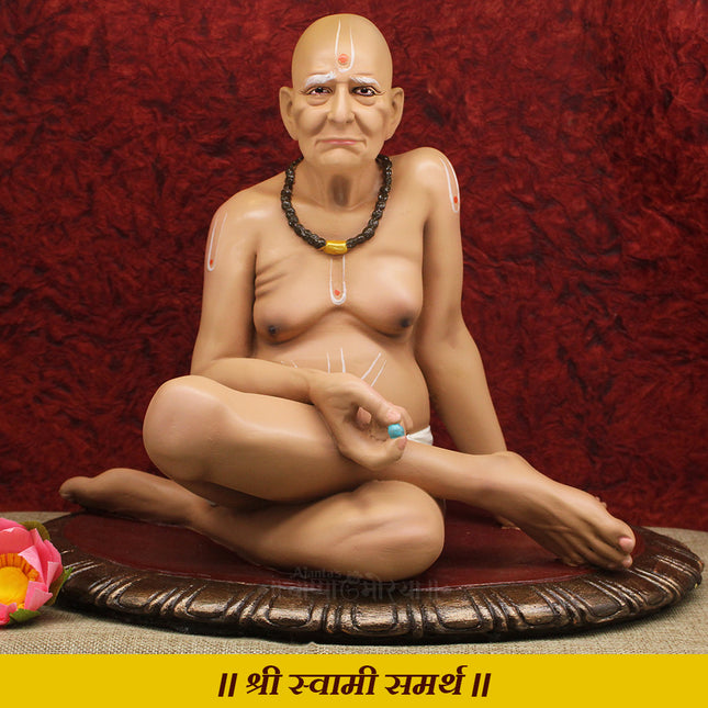 Sadguru Swami Samarth Maharaj Idol Param Krupalu  Shri Swami Samarth Murti – Rajadhiraj Yogiraj Jagadguru Divine Idol (12 inch)