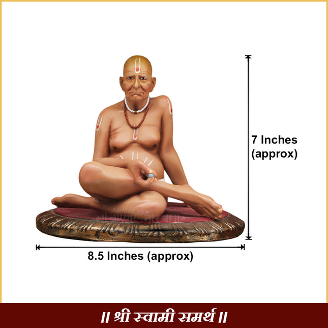 Brahmandnayak Rajadhiraj Yogiraj Akkalkotnivasi Shree Swami Samarth Idol – Divine Spiritual Murti for Home Temple (7 inch)