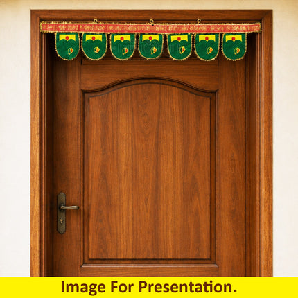 Tuljabhavani Devi Toran – Traditional Khan Door Hanging Toran for Home Temple, Main Entrance & Festive Decor
