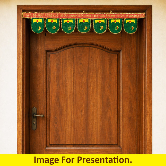 Tuljabhavani Devi Toran – Traditional Khan Door Hanging Toran for Home Temple, Main Entrance & Festive Decor
