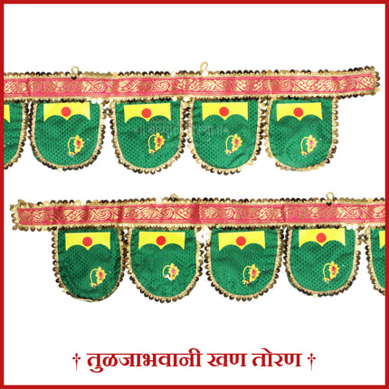 Tuljabhavani Devi Toran – Traditional Khan Door Hanging Toran for Home Temple, Main Entrance & Festive Decor
