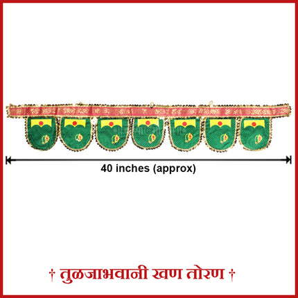 Tuljabhavani Devi Toran – Traditional Khan Door Hanging Toran for Home Temple, Main Entrance & Festive Decor