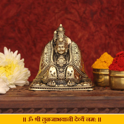 Tulja Bhavani Sacred Tuljapur Bhavani Murti for Puja Room  Decorative Shakti Goddess Statue