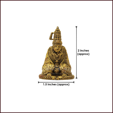Maa Tulja Bhavani Idol | Sacred Tuljapur Bhavani Murti for Puja Room | Decorative Shakti Goddess Statue (2 Inch )