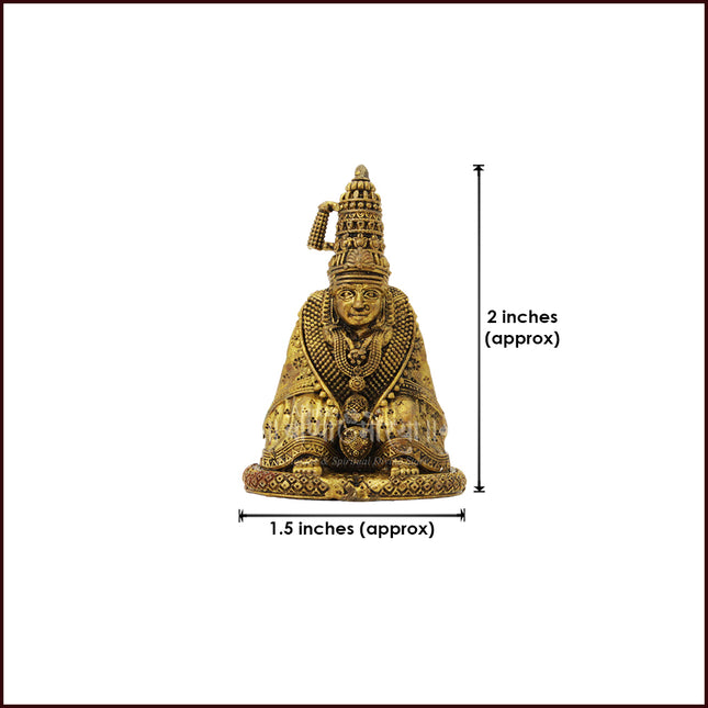 Maa Tulja Bhavani Idol | Sacred Tuljapur Bhavani Murti for Puja Room | Decorative Shakti Goddess Statue (2 Inch )