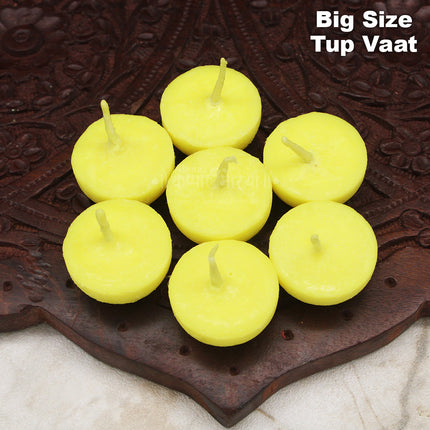 Namsmaran Tup Watti  Vatti तुप वाती घी बाती Pure Cow Ghee Vati Wicks Ready to Light/Use Diya Battis Wax-Free Long-Lasting Easy to Use  for Daily Puja, Aarti & FestivalsPack of 1 (50 Wicks Per Pack)