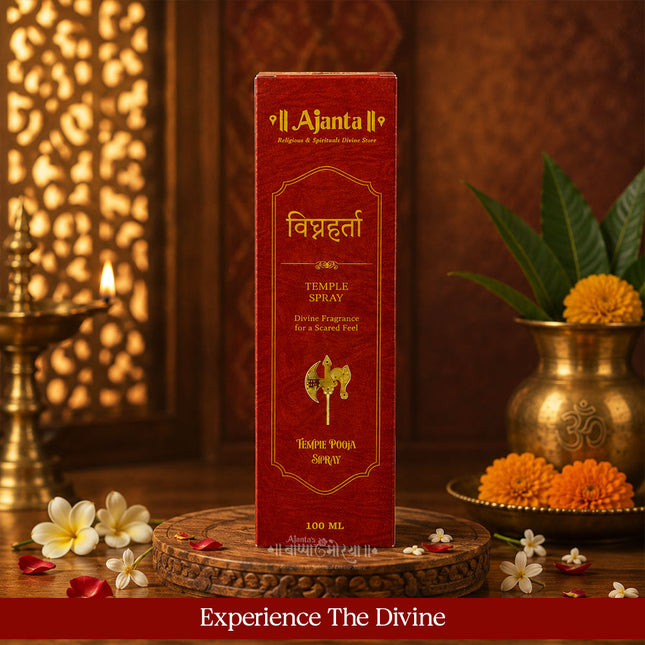 Vighnaharta Temple Spray – Divine Fragrance for Ganpati Puja, Mandir, Aarti & Home | Spiritual Pooja Room Fragrance(100ML)
