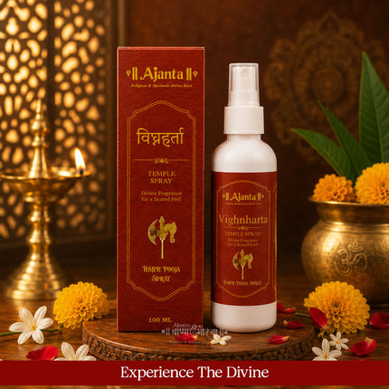 Vighnaharta Temple Spray – Divine Fragrance for Ganpati Puja, Mandir, Aarti & Home | Spiritual Pooja Room Fragrance(100ML)