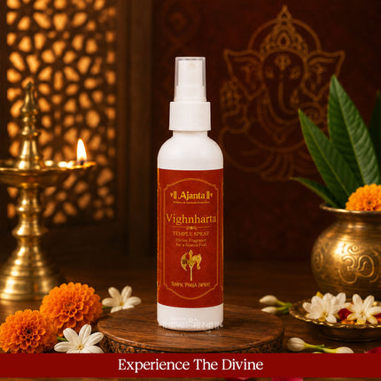 Vighnaharta Temple Spray – Divine Fragrance for Ganpati Puja, Mandir, Aarti & Home | Spiritual Pooja Room Fragrance(100ML)
