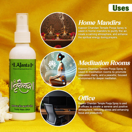 श्री वृन्दावन दिव्य पुष्प सुगंध स्प्रे  Vrindavan Traditional Fragrance Spray Natural Divine Perfume for Home Temple & Laddu Gopal
