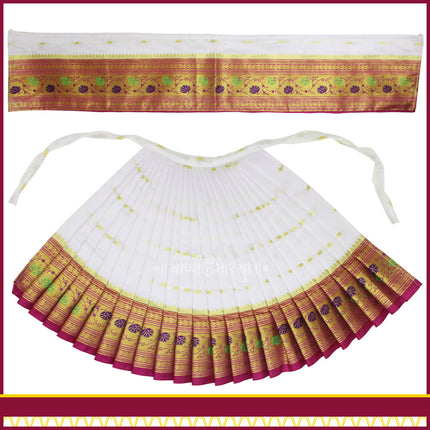 Maharani Devi Dress Poshak for Idol | Traditional Goddess Dress for Lakshmi Durga Ambabai Perfect for Navratri, Margashirsha, Varalaxmi Traditional Dress for Mata Rani Idol (12 Inch Poshak)