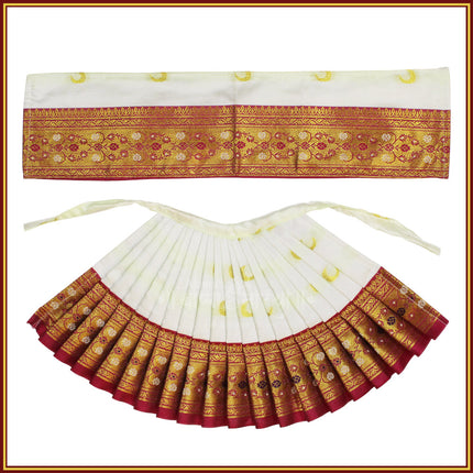 Maharani  Devi Mata Lakshmi Pujan Poshak | Kalash Sthapana & Margashirsh Puja Dress | Varalakshmi Devi Poshak for Navratri | Traditional Goddess Dress for Idol & Home Temple (7 Inch Poshak)