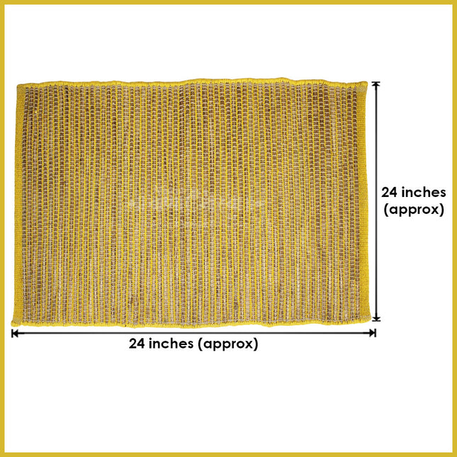 Namsmaran Japa Mat Natural Kusha Grass Mat for Meditation & Yoga | Handwoven Kush Asana from Sacred Dharba Grass